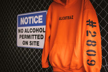 Load image into Gallery viewer, Alcotraz &quot;Anniversary&quot; Orange Hoodie

